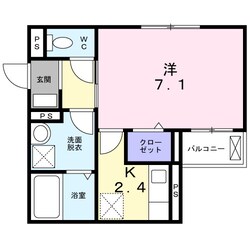 園田駅 徒歩1分 2階の物件間取画像